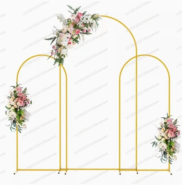 

Stage background Welcome ornament Road guide decoration Wedding wrought iron flower stand Arch arrangement