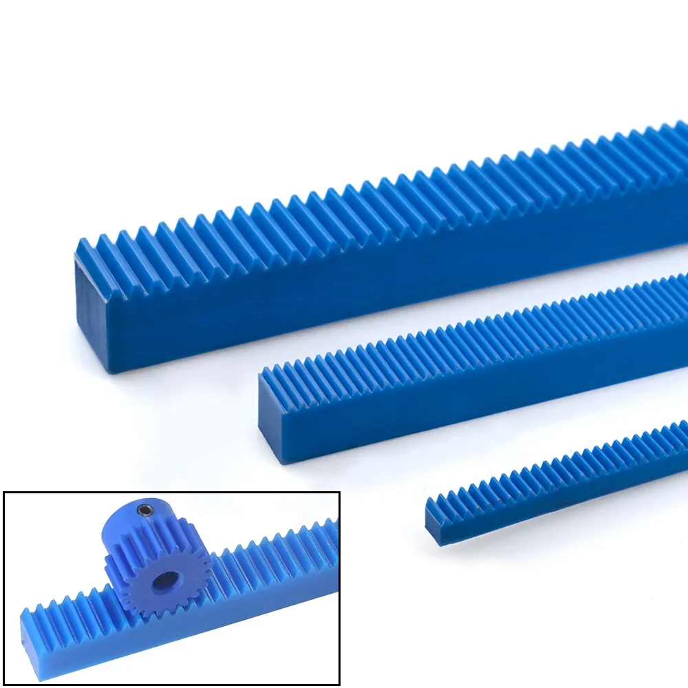 

Blue Nylon Straight Gear Rack Mod 1/1.5/2/2.5/3/4 Mechanical Plastic Spur Rack Rail 1000mm CNC Transmission Parts DIY Customized