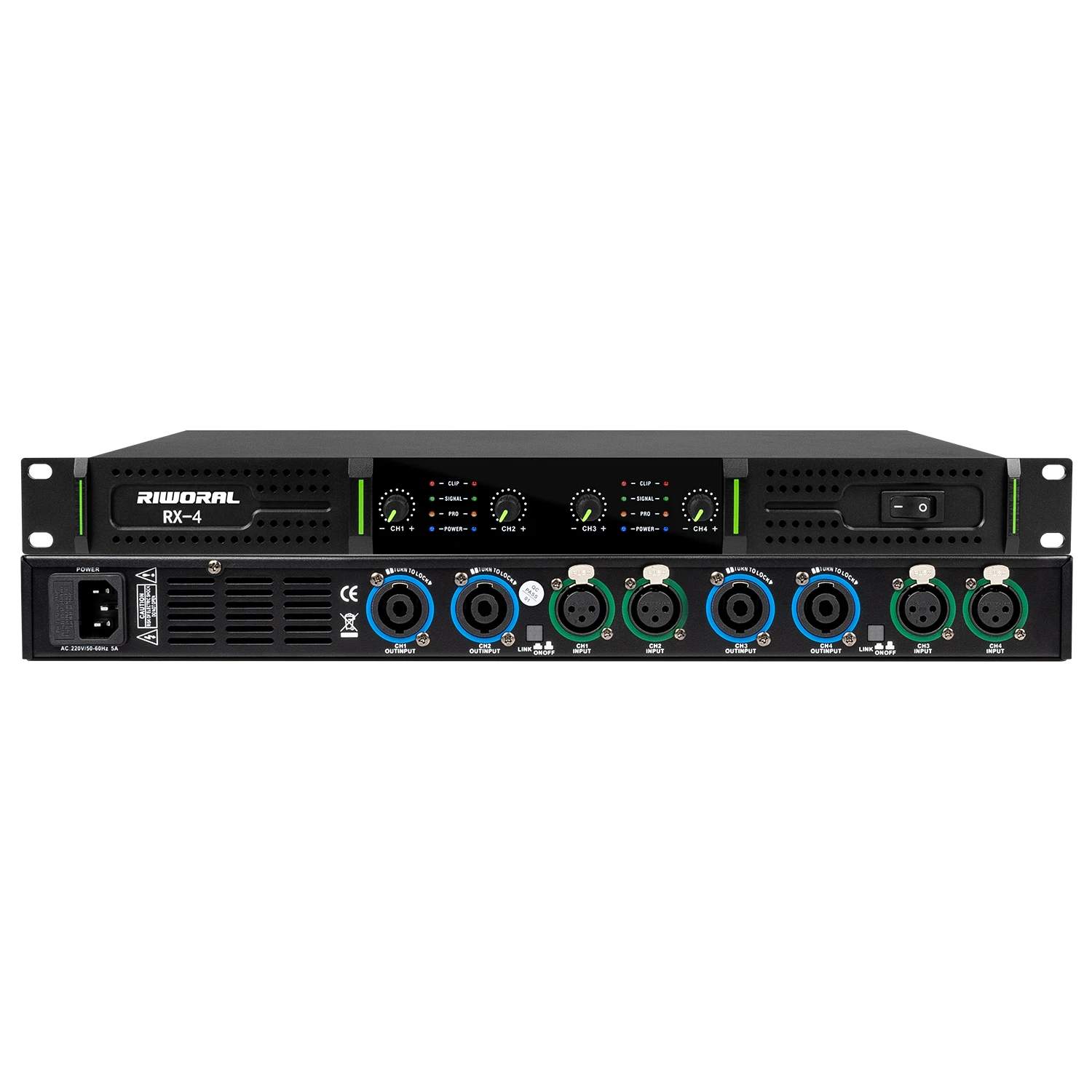 

RX-4 High power digital 4 channel amplifier professional audio power amplifier 800 watts for stage performance