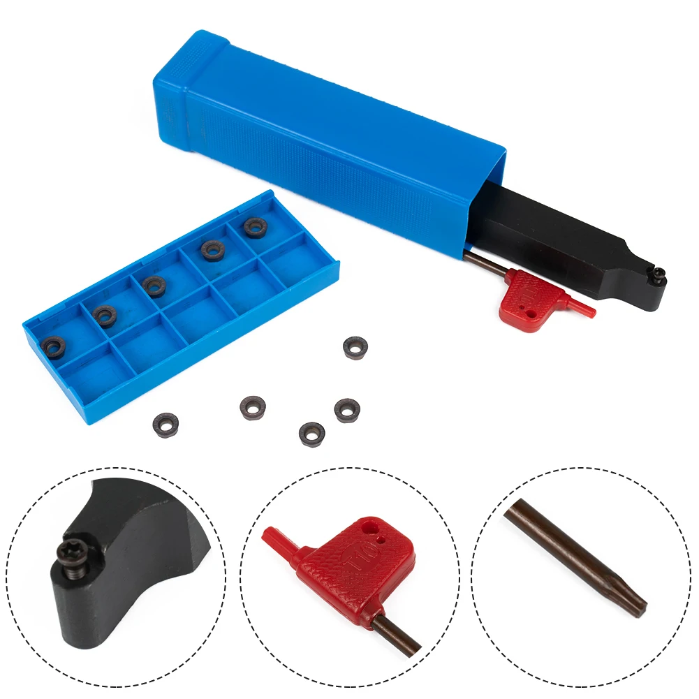 Reliable SRDPN1616H08 16x100mm Lathe Tool Holder with RPMT08T2M0E-JS Inserts for Effective Chip Control and Finish