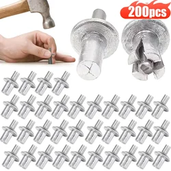 10-200pcs Aluminum Alloy Expansion Rivets Hammer Drive Expansion Nails Head Piercing Rivet Knock Type Tapping Screws Fasteners