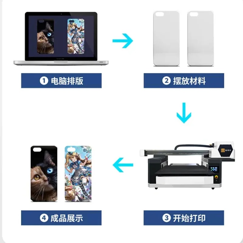 Flat Printer Small 3D Embossed Mobile Phone Case Acrylic Plate Crystal Label Wine Bottle Making Equipment