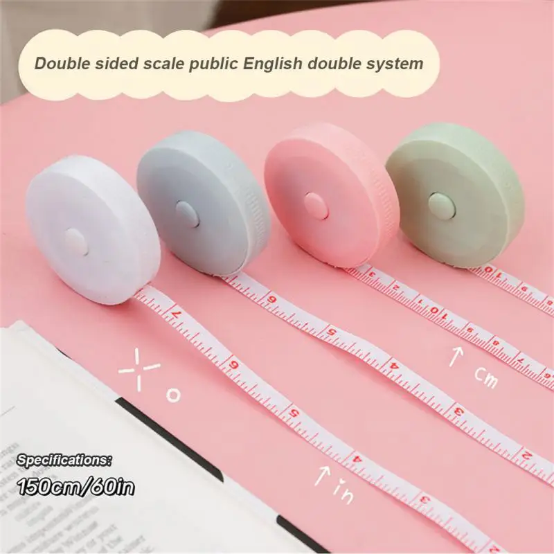 150cm/60 Inch Sewing Tailor Tape Measure Retractable Body Height Measuring Meter For Waist Circumference Sewing Tailor Dropship