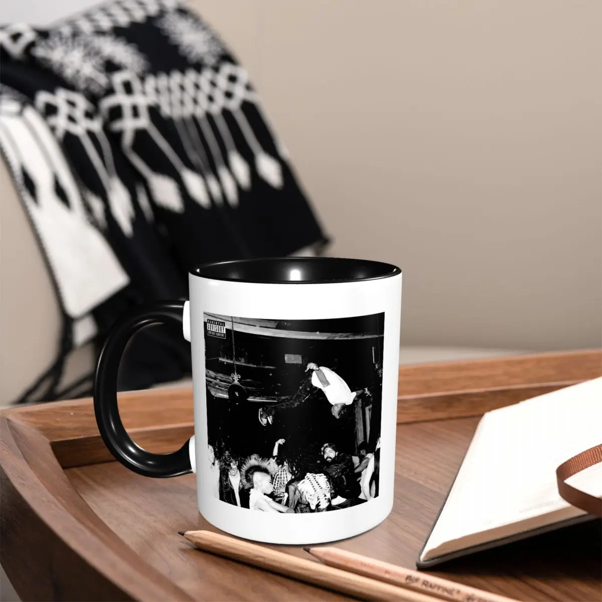 Rapper Playboi Carti Die Lit Mug Funny Ceramic Coffee Cups Tea Mugs Milk Cup Drinkware Gift for Friends
