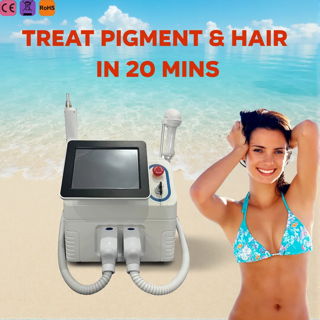 Professional Soprano System 2IN1 Diode Laser Hair Remover & Pico Skin Rejuvenation Equipment 755nm 808nm 940nm 1064nm 4000W Pain