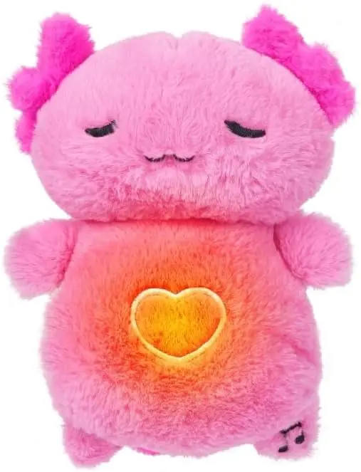 

Soothe Snuggle Axolotl Plush,Soothing Breathing Axolotl,Sleeping Axolotl Plushies with Realistic Breathing Motion,Lights Music