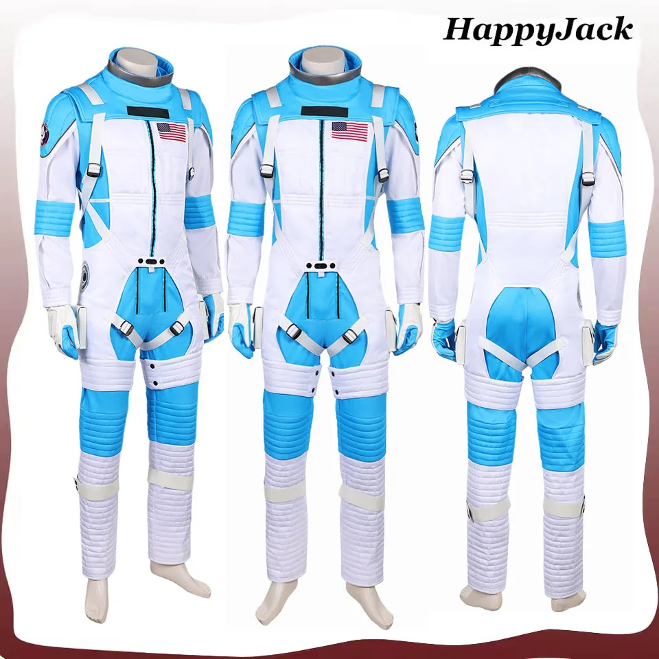 

Reed Richards Fantastic Cosplay Four Roleplay Costume Adult Men Blue White Space Suit Male Halloween Carnival Disguise Clothes