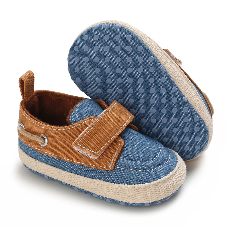 Prewalker recém-nascido meninas e meninos sapatos casuais lona não deslizamento sola macia infantil primeiro walker 0-18m baptismo