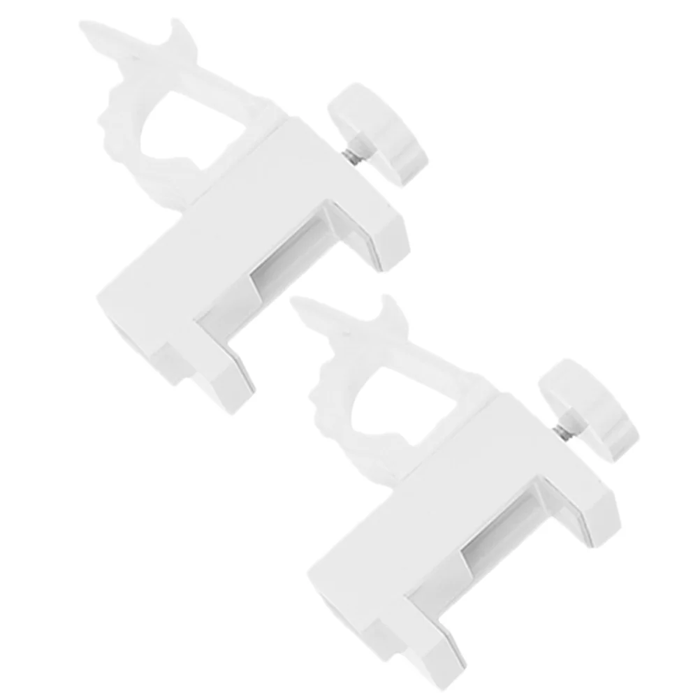 

White Adjustable Curtain Rod Bracket No Drill Closet Rod Support Adhesive Bracket For Decorative Accessories Rod Holder Home