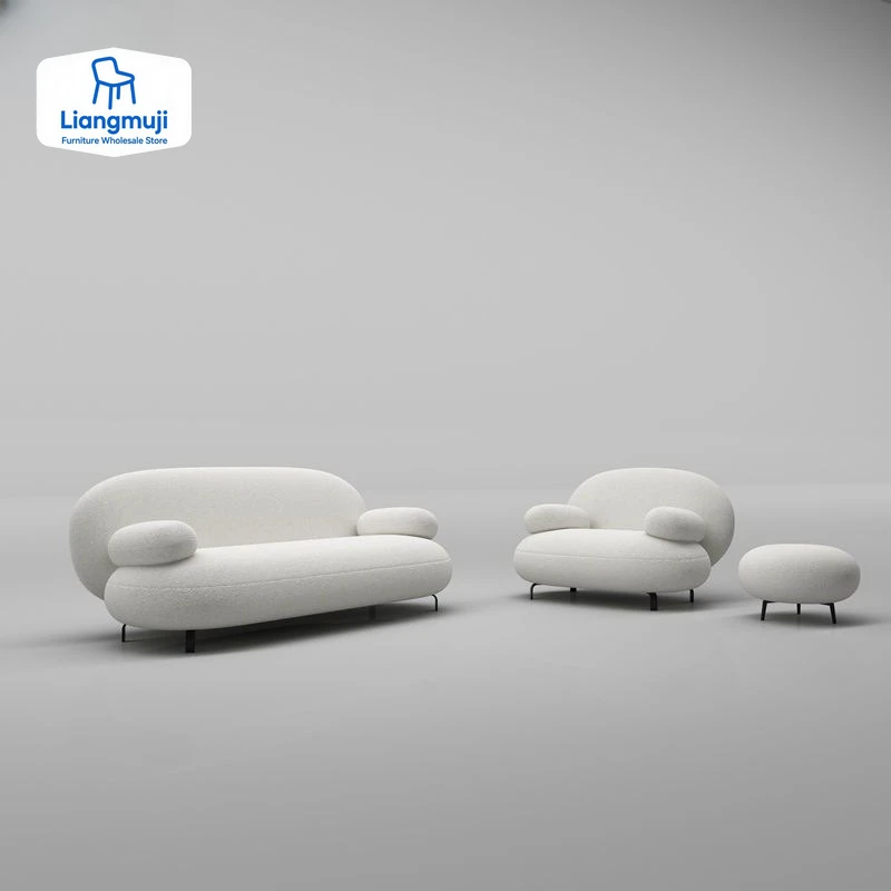 

Conference Lazy Living Room Sofas Minimalist Luxury Floor Lounge Sofas Individual Designer Hallway Wood Divano Home Furniture