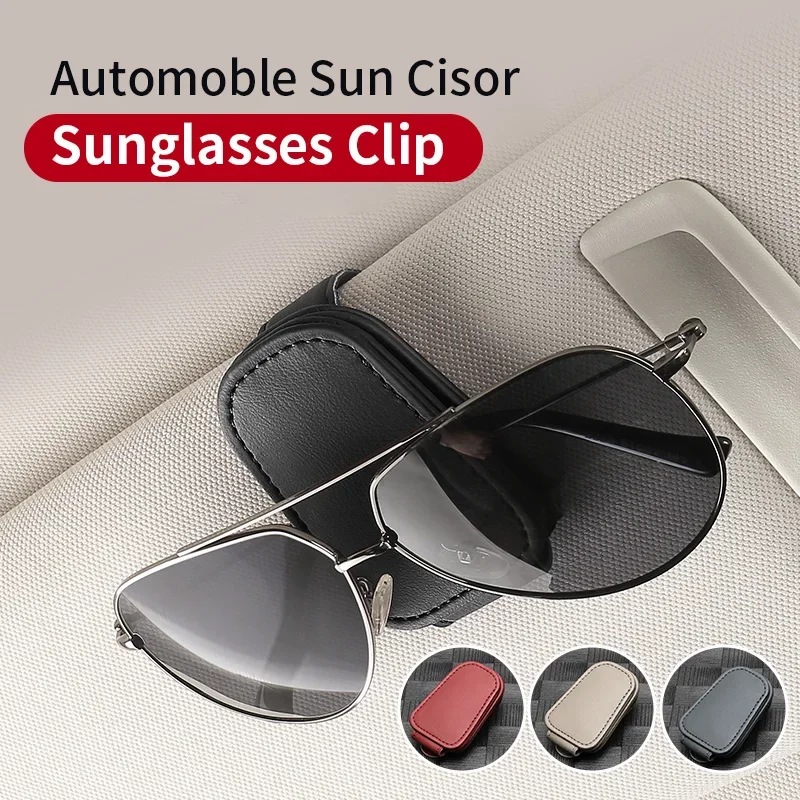 Universal Car Auto Sun Visor Glasses Box Sunglasses Clip Card Ticket Holder Stand Fastener Pen Case Eyeglasses Car Accessories