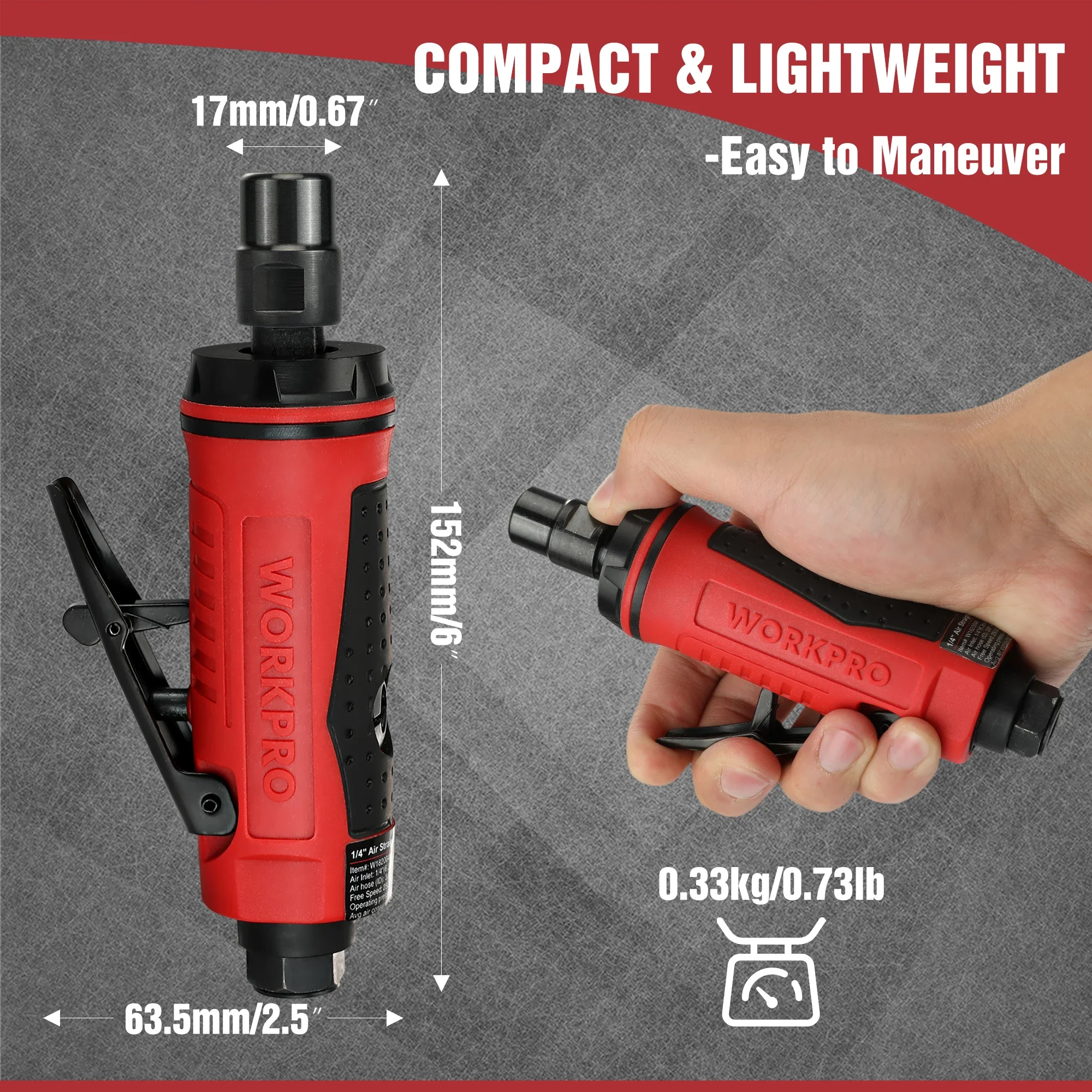 เครื่องเจียรลม WORKPRO, เครื่อ - Die Grinder 1/4 Inch Air บทวิจารณ์และราคา