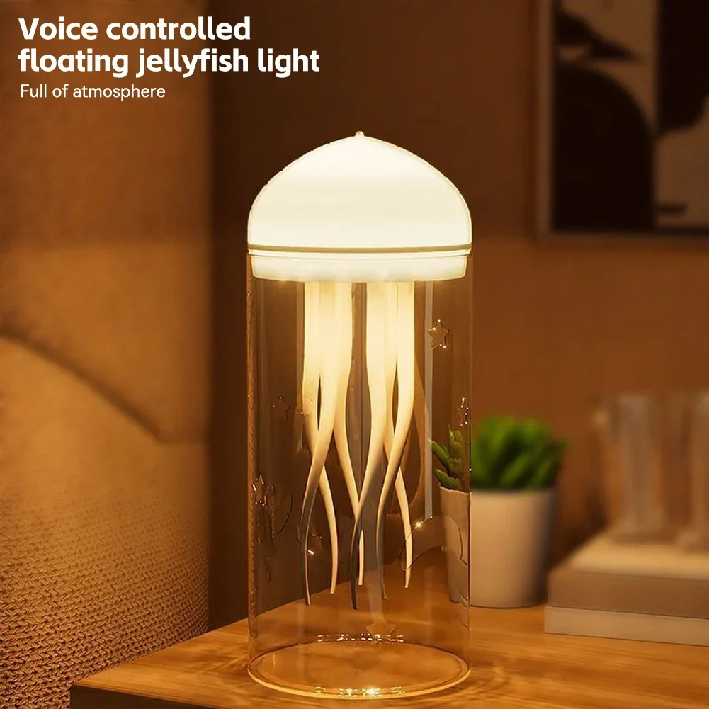 Rotating Jellyfish Night Light Jellyfish Nightlight Decorative Jellyfish Bedside Lamp Atmosphere Light for Home Bedroom Decor