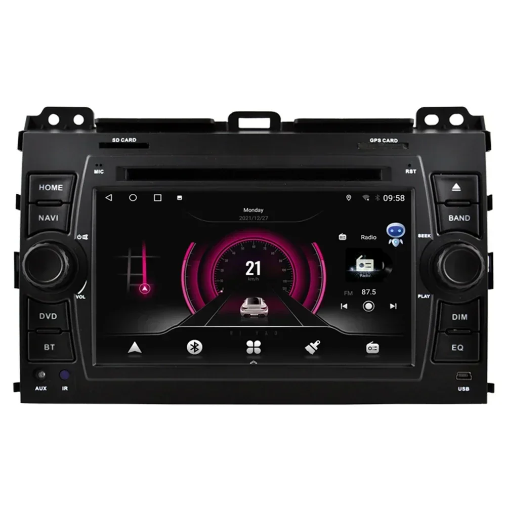 2 Din Android 14 Car Radio Stereo for Toyota Land Cruiser Prado 120 LC120 2003 -2009 For Lexus Multimedia Player GPS Carplay DVD