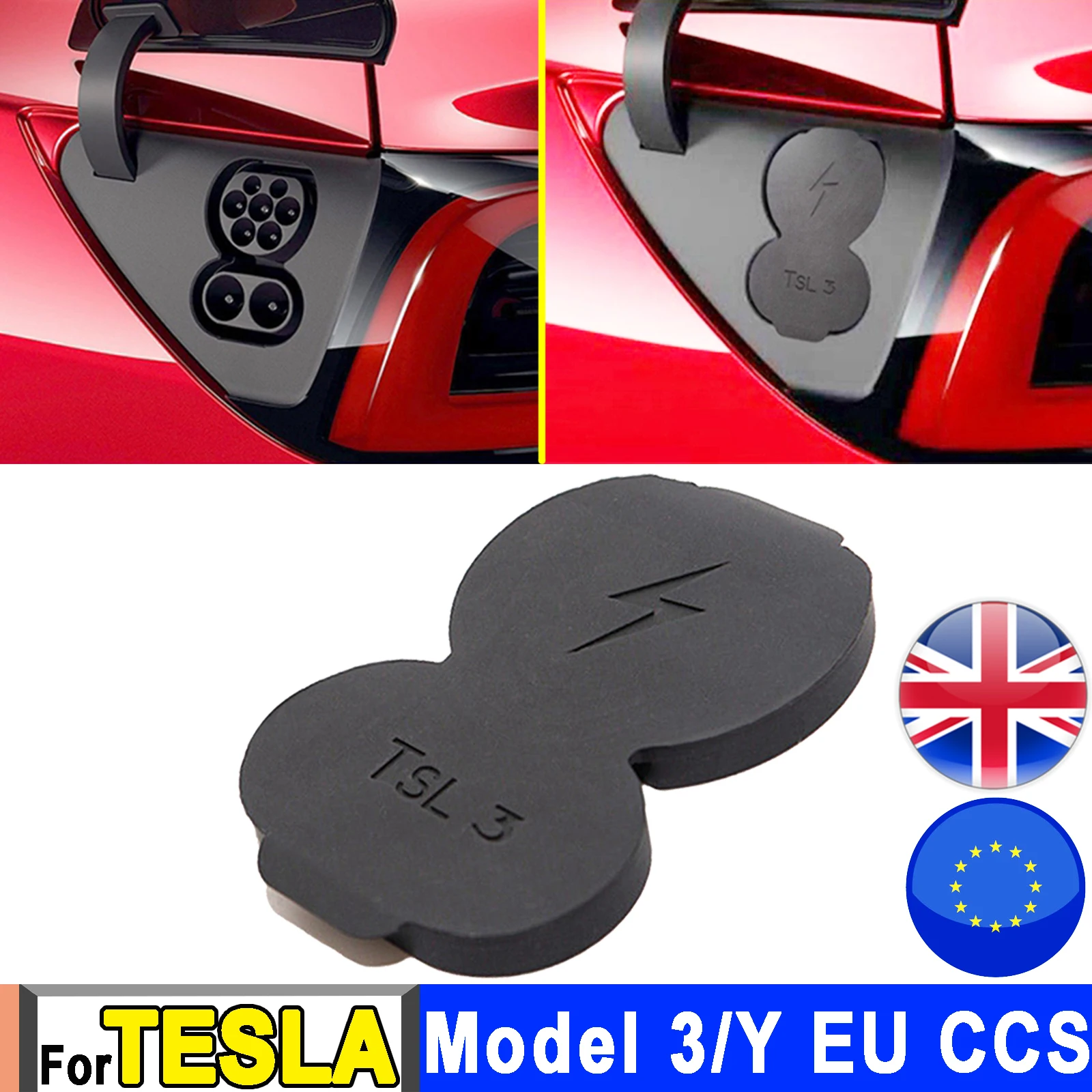 

For Tesla Model 3 Model Y 2017 - 2021 Car Charging Port Charger Port Hole Dust Plug Protective Cover Waterproof Car Accessories