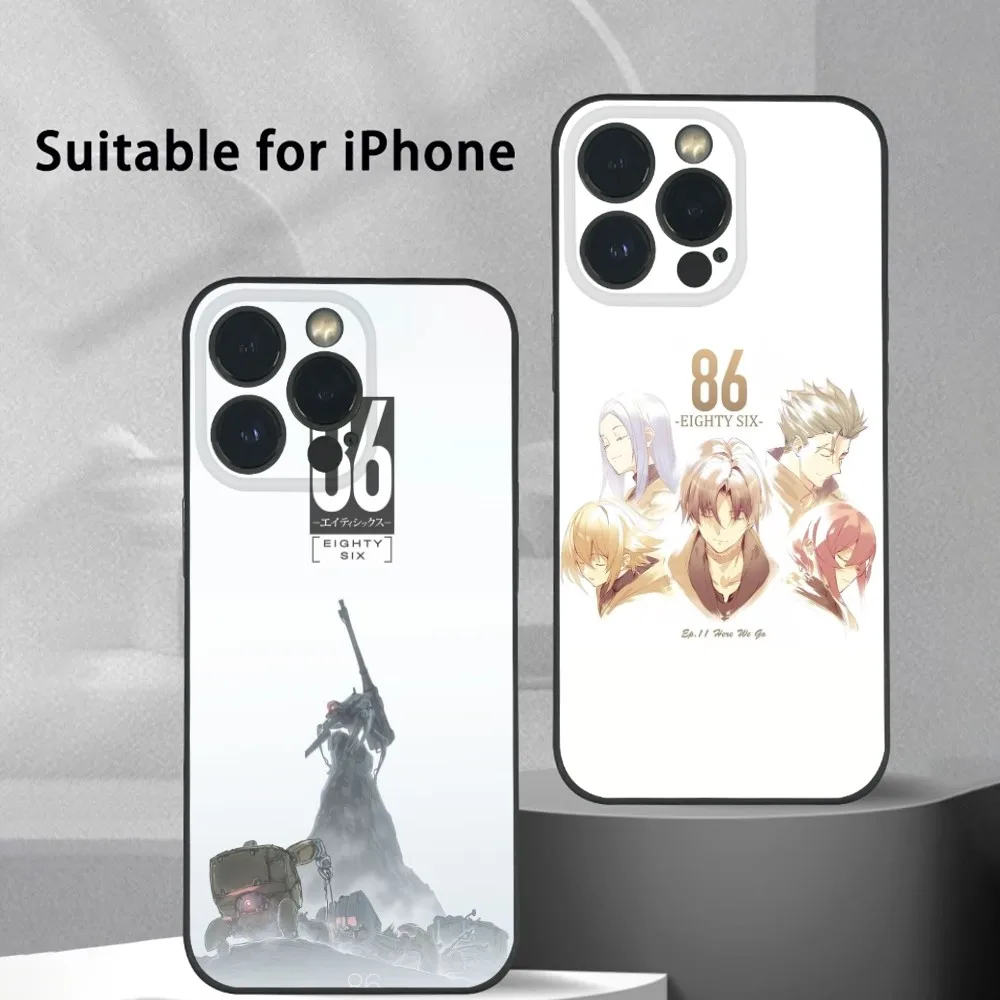 86 Eighty Six Anime Phone Case For iPhone 16 15 14 13 12 11 Pro Max Plus Mini Frosted Soft Shell Funda