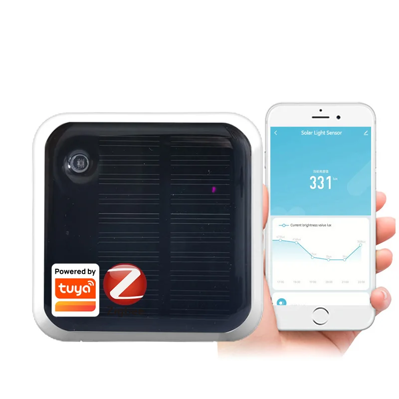 

SMARSECUR Tuya Zigbee Solar Light Sensor Waterproof IP65 Outdoor Brightness Detection Luminance Sensor Easy To Install