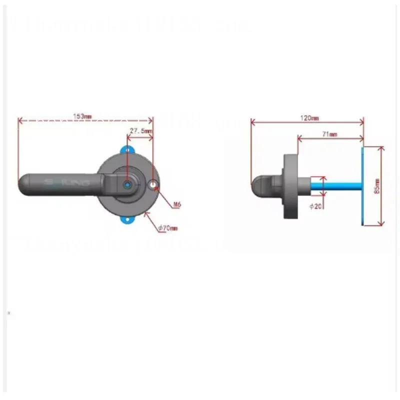 2026Factory direct sale Plastic Handle Control for Rudder Sailing Controller Handle Handle Kayak Accessories