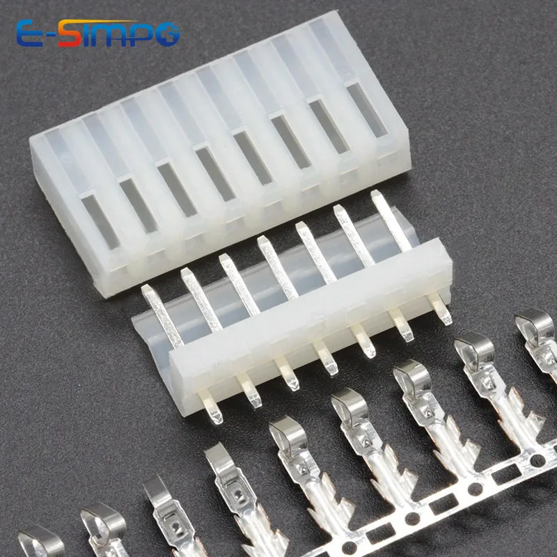 

20Sets CH3.96 3.96mm 2/3/4/5/6/7/8/9/10/11/12Pin Receptacle Female Housing Socket + Terminal +straight Wafer Pin Header Kit