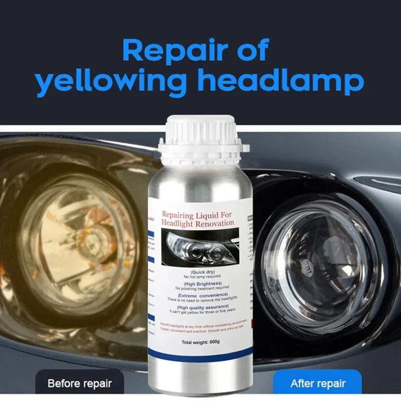 Car headlight repair tool Polishing Renovation Kit Repair Fluid Liquid Polymer Restoration Headlamp With Car battery clip Set