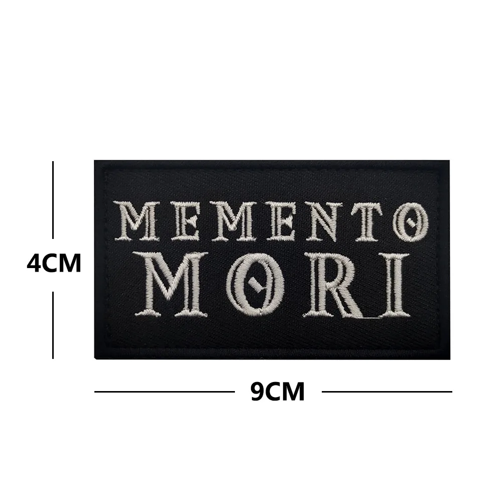 DANGER DO NOT TOUCH Memento Mori Patches for Clothing Skull and Bones Accessory Backpack Applique Warning Sign Patches