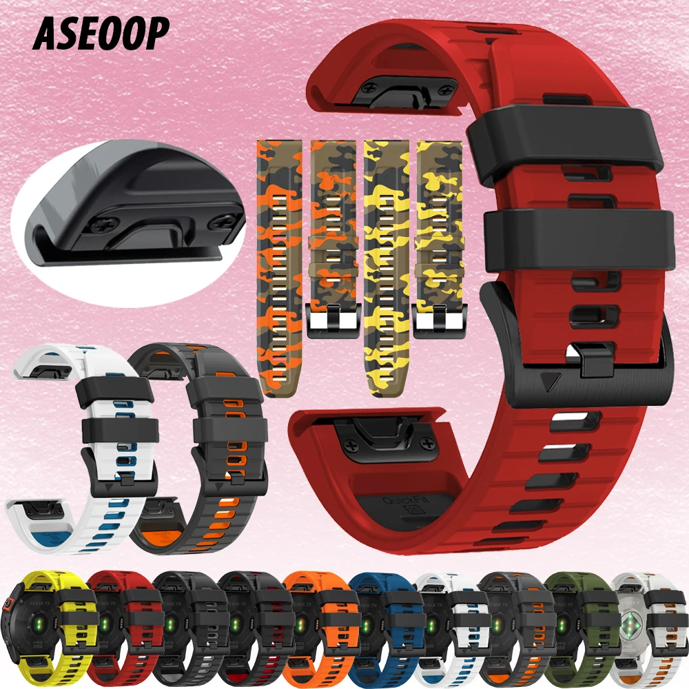 

Летний силиконовый ремешок для часов Garmin Fenix8 E 22 26 мм 7 7X 6X Pro 5 5X Epix Gen2 Enduro 3 970, ремешок QuickFit Bracele