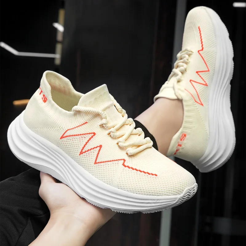 

Fashion Solid Colour Anti Slip Men Footwear Flat Mesh Breath Comfortable Sneakers 2026 Autumn New Mens Casual Shoes Fabric Light