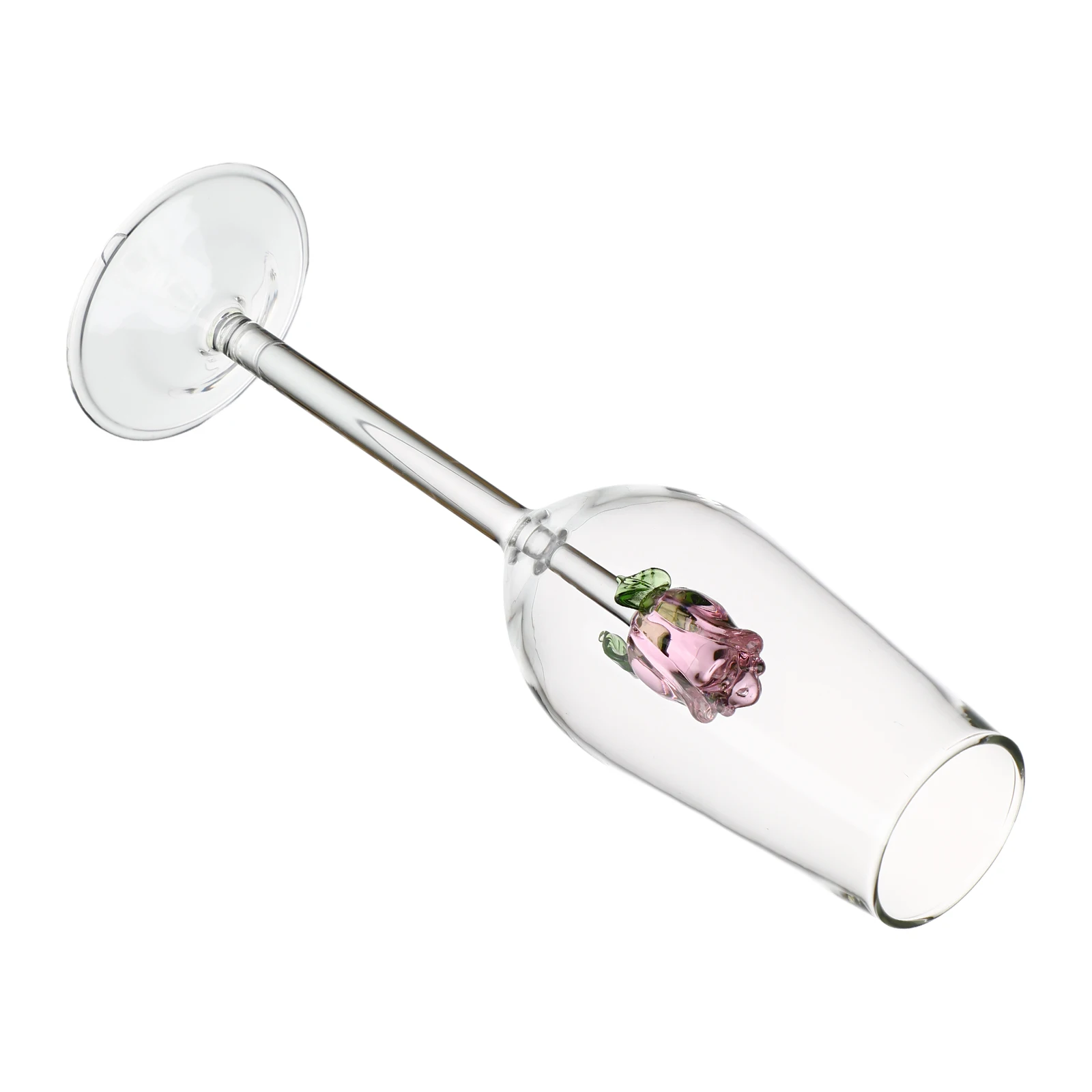 

Rose Crystal Glass Goblet Elegant Red Wine Glass Stable Non-Slip Base Ideal for Home Bar Restaurant Goblet