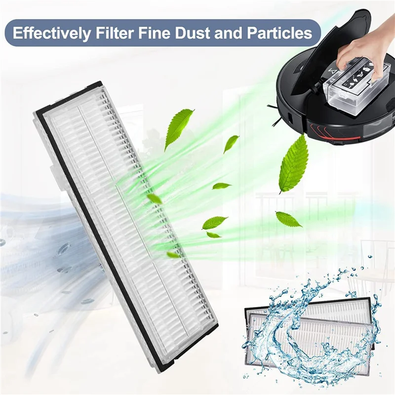 

【Price-Drop】2Set For Roborock S7 Maxv Ultra, Replacement Parts For Xiaomi S7 Pro Ultra, Main Side Brush Hepa Filter Mop Bag