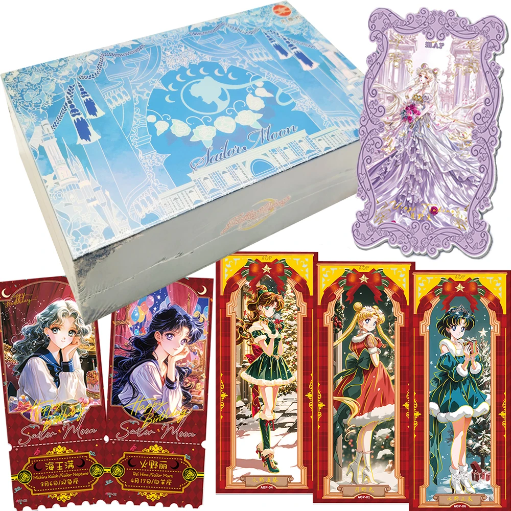

Japanese Anime Sailor Moon Collection Cards Magical Girl Christmas Atmosphere Cute and Exquisite Laser Tickets Cards Kids Gifts