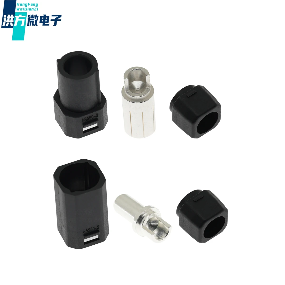 2 sets of original;AS250;SH8.0;Silver plated 8mm;Anti reverse insertion;100A high current plug connector;Male Head；Female Head