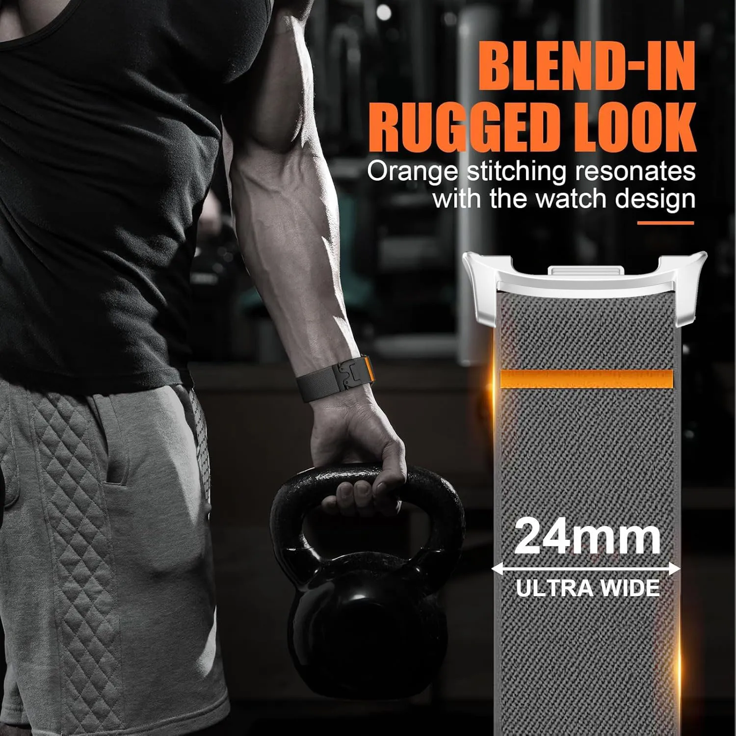 واسعة الرجال الرجال الرياضة مطاطا النايلون حزام (استيك) ساعة حلقة لساعة سامسونج جالاكسي 8 40 مللي متر 44 مللي متر حزام سوار كلاسيكي