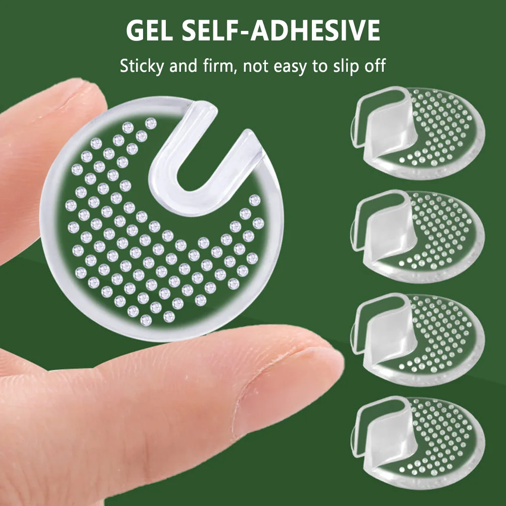 Invisibles Flip-Flop Gel Pad para Homens e Mulheres, Anti-Slip, Anti Wear, Pé, Toe Guards, Almofadas, Separador, 2 Pcs