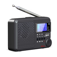 Portable AM/FM/SW  big Rechargeable battery operate clock Radio with MP3 ,sleep, USB flash, Micro SD Transistor Pocket Radio