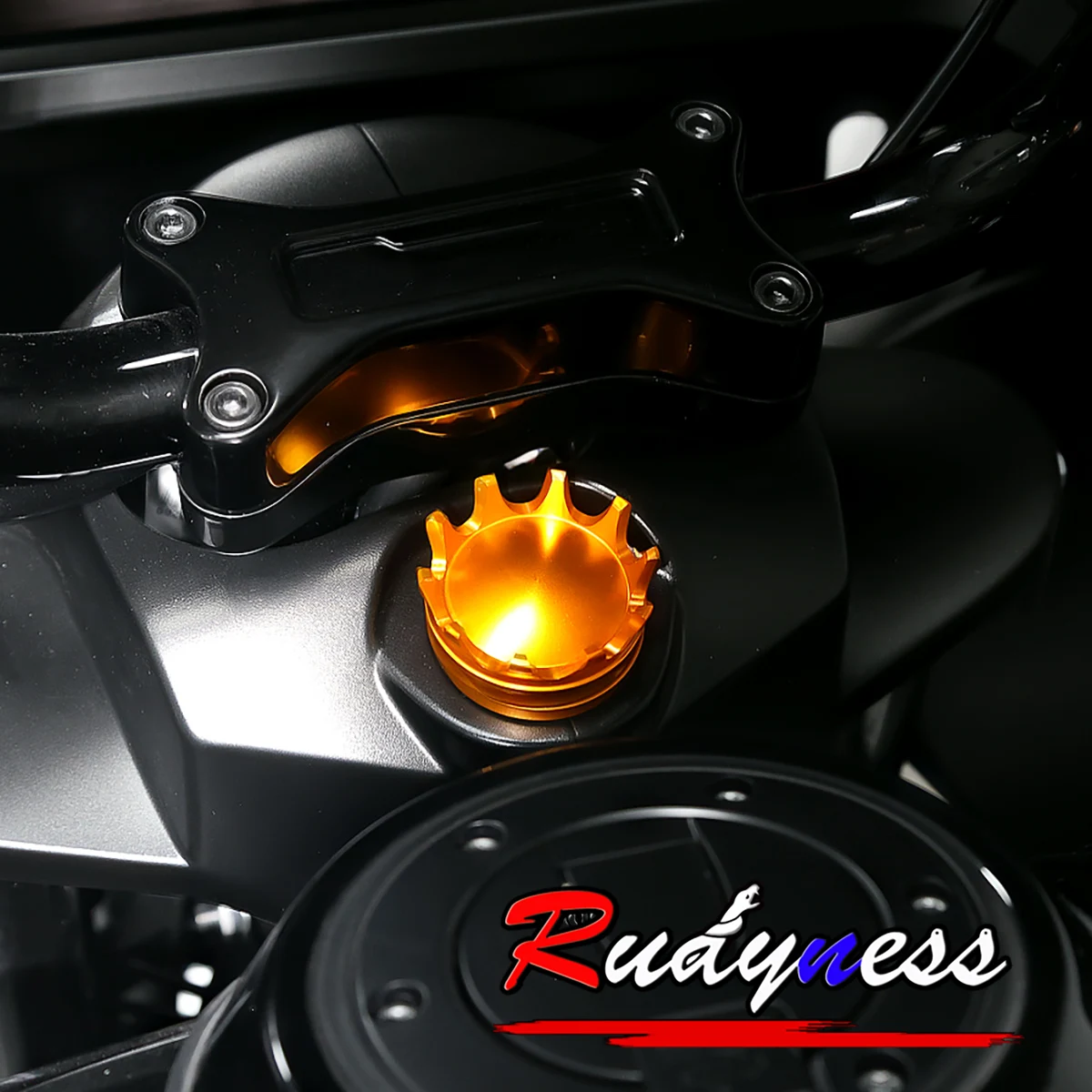 2024 غطاء على شكل تاج قفل شوكة الدراجة النارية لدراجة Harley Touring Street Road Glide 2025 2026