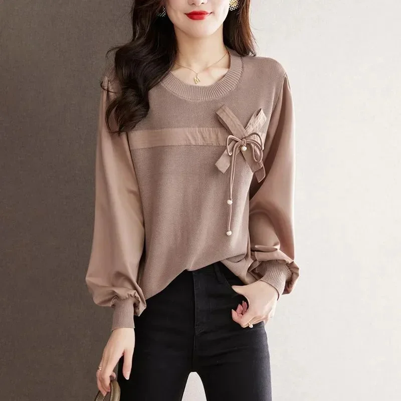 Selling Popularity Design of Spring and Autumn Two-piece Tops for Women's Sweater Long Sleeves