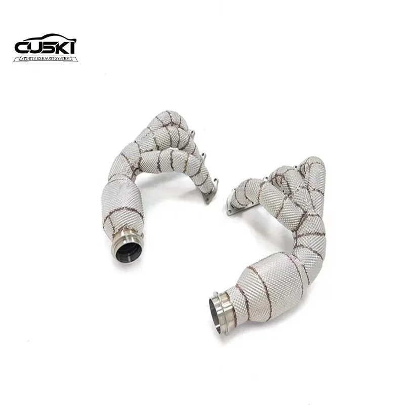 Exhaust manifold For 911 991/991.1/991.2 RS 2014-2019 StainlessSteel High quality flow catted downpipe with