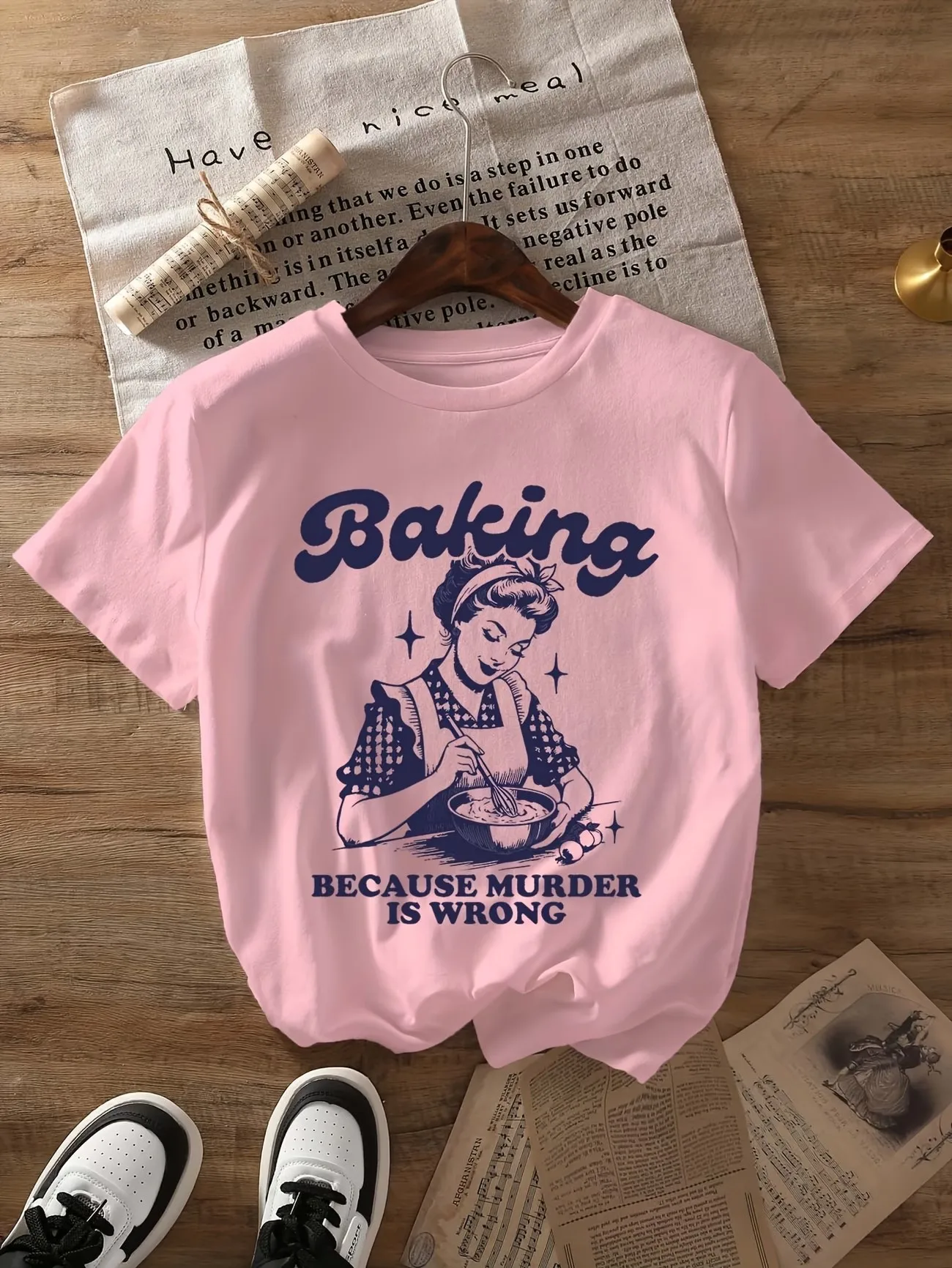 Funny Comic Retro Printed Women's T-shirt Soft Crew Neck Short Sleeve Top Vintage Shirt Design Summer Casual Women's Clothing