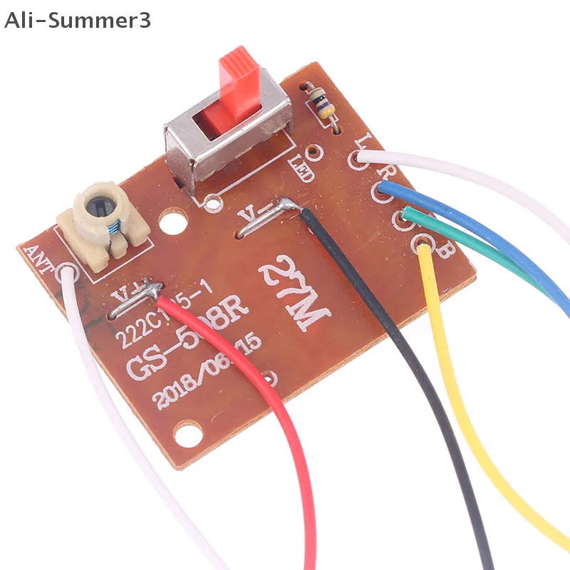 4CH RC Remote Control 27MHz Circuit PCB Transmitter and Receiver Board with Antenna Radio System for Car Toy