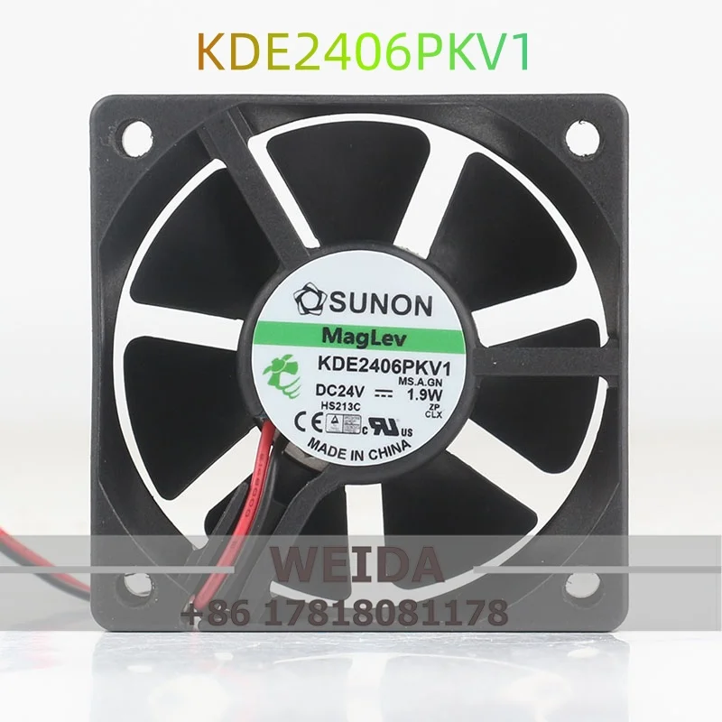Original Sunon 6020 60X60X20MM 6CM magnetic suspension chassis Silent KDE2406PKV1 cooling fan 5V 12V 48V DC24V 1.9W