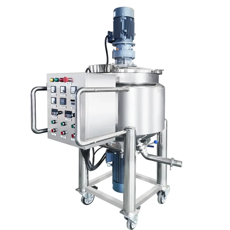 Shampoo Lotion Detergent Producing Machinery With Agitating Heating Homogenizing Tank