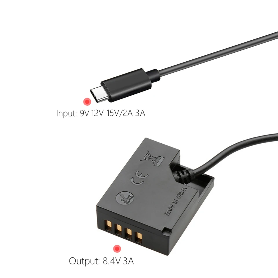 NP-W126 NP-W126S W126S Dummy Battery Power Adaptda USB-C DC