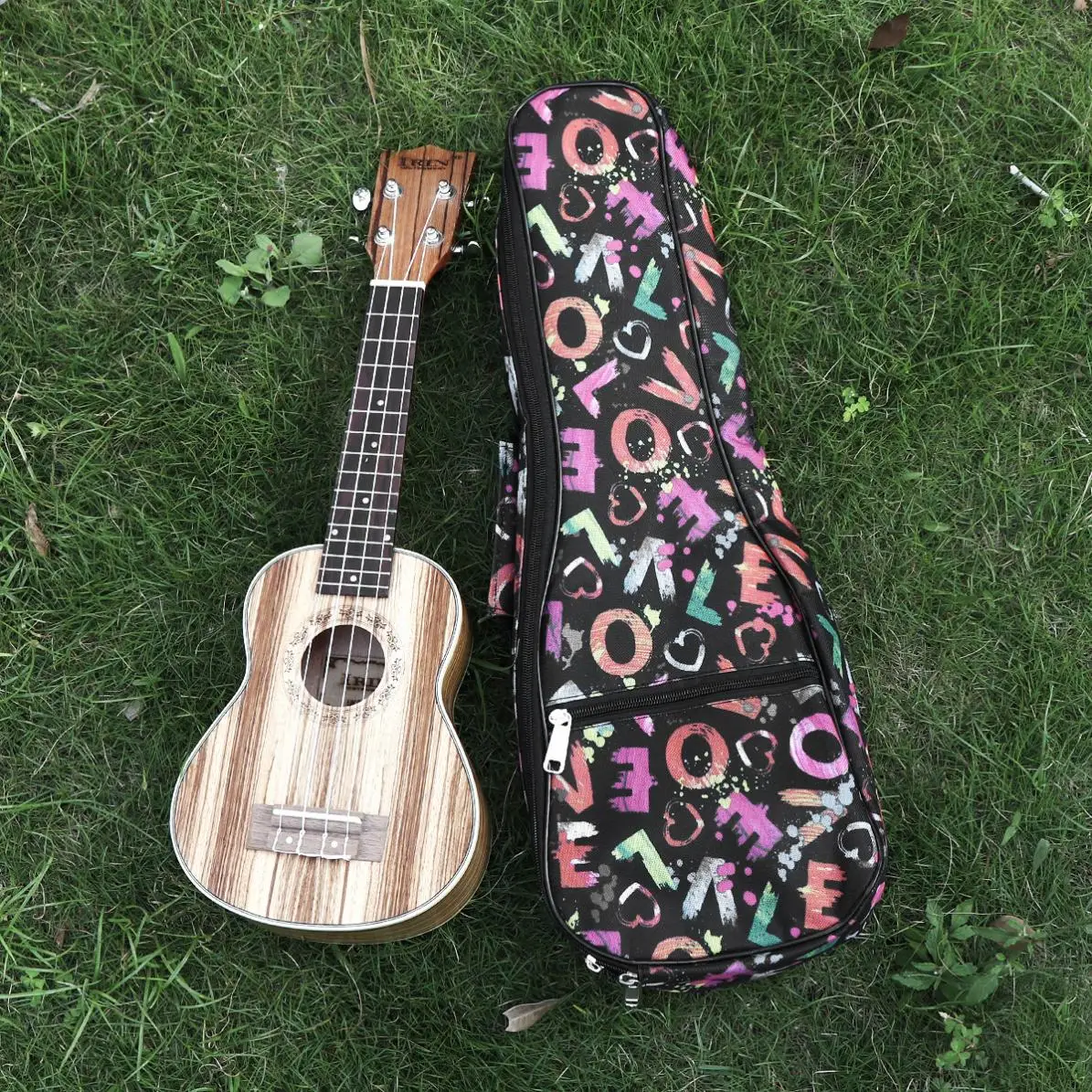 Bolsa de Ukelele portátil de 21, 23 y 26 pulgadas, funda blanda de 10mm, bolsa de esponja para concierto, Mini Guitarra, mochila acolchada