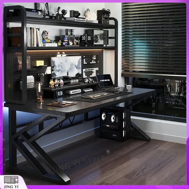 

Ergonomic Gaming Desk with Adjustable Height Electric Standing Desk for Home Office Study Computer Table with Cable