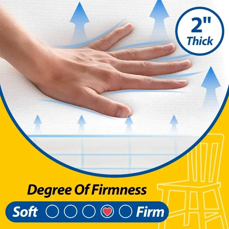 Thick Chair Cushions, Removable, Machine Washable Cover and Ties,  Pads for Indoor Dining Room  Kitchen s