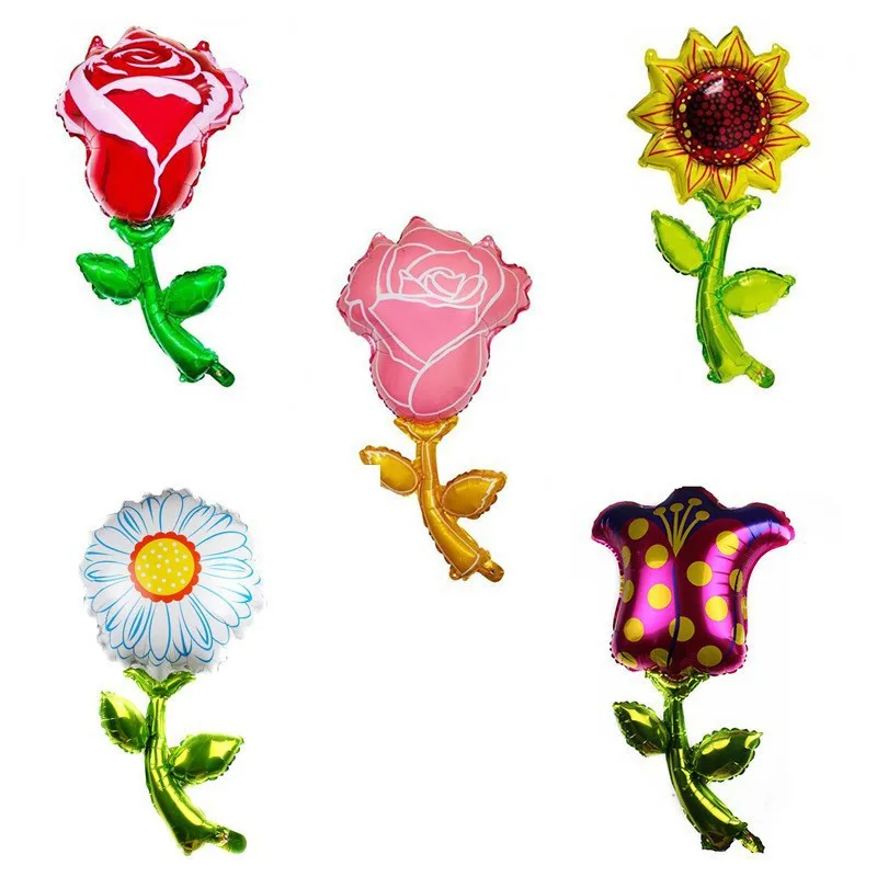 Kwiat balon foliowy stokrotka słonecznik róża kwiat różne kwiaty balony ślub urodziny dekoracja walentynkowa