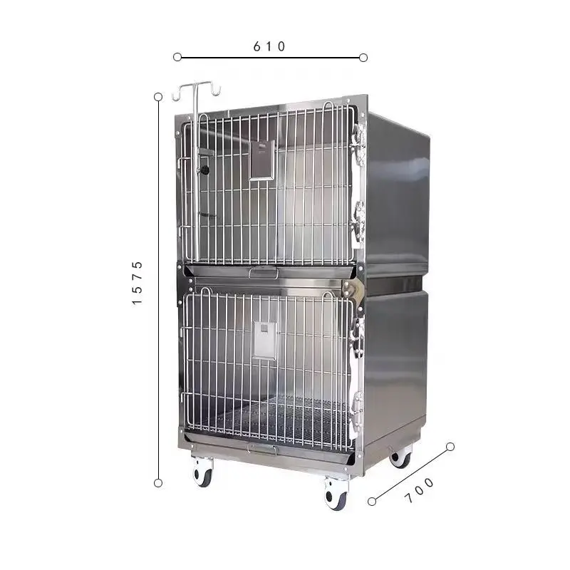 304 stainless steel constant temperature oxygen cabin cage, multi-functional combination cage foster cage pet oxygen atomization