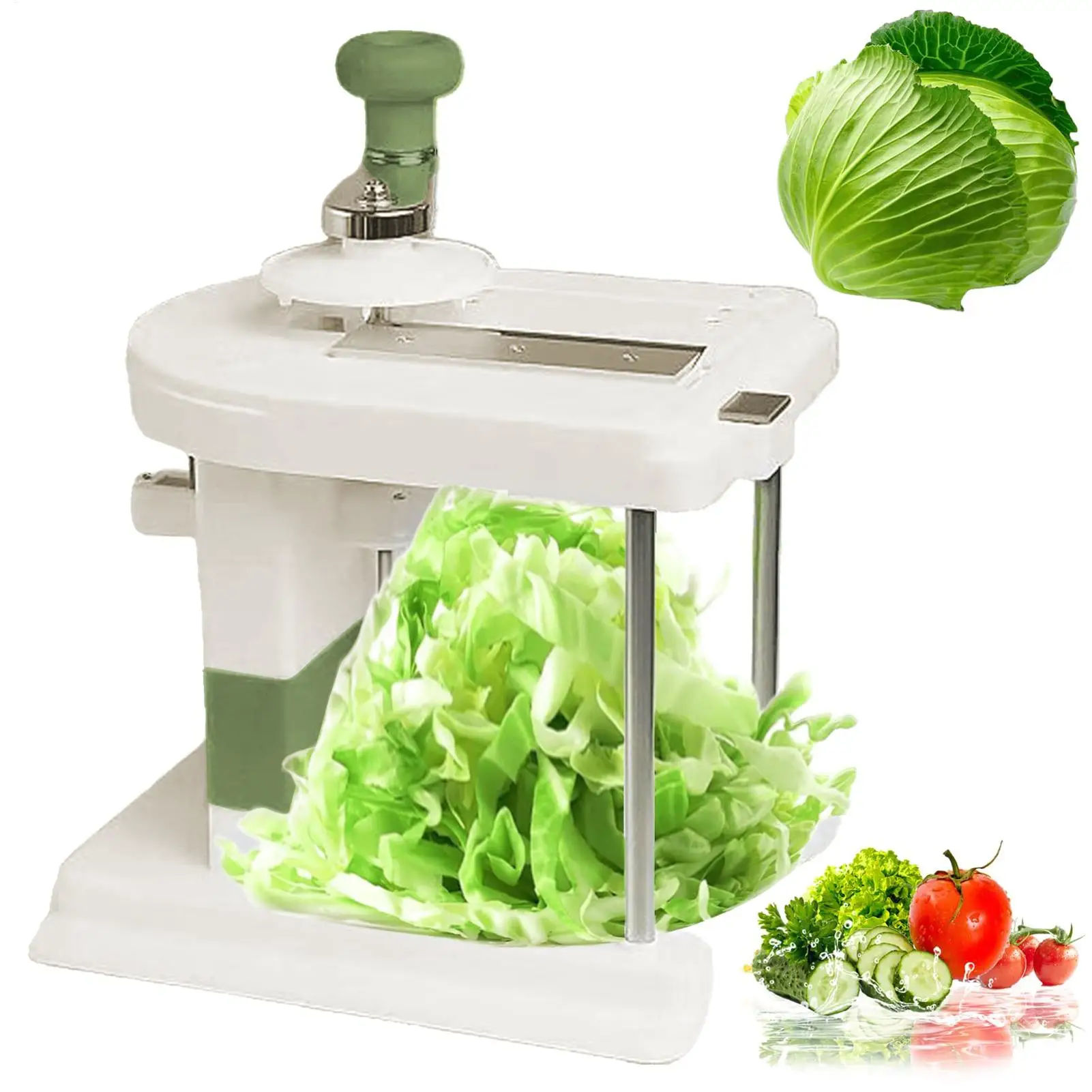 Manual Sauerkraut Cabbage Shredder Fast & Even Slicer for Homemade Fermented Vegetables, Cole Slaw & Salads, Kitchen Tool