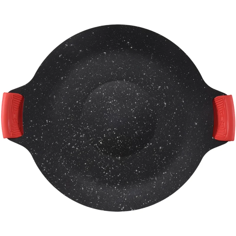 

【HOT】Outdoor Camping Grill Plate Non-Stick Korean Barbecue Plate Barbecue Meat Pot Flat Electric Barbecue Plate 30Cm 1Set