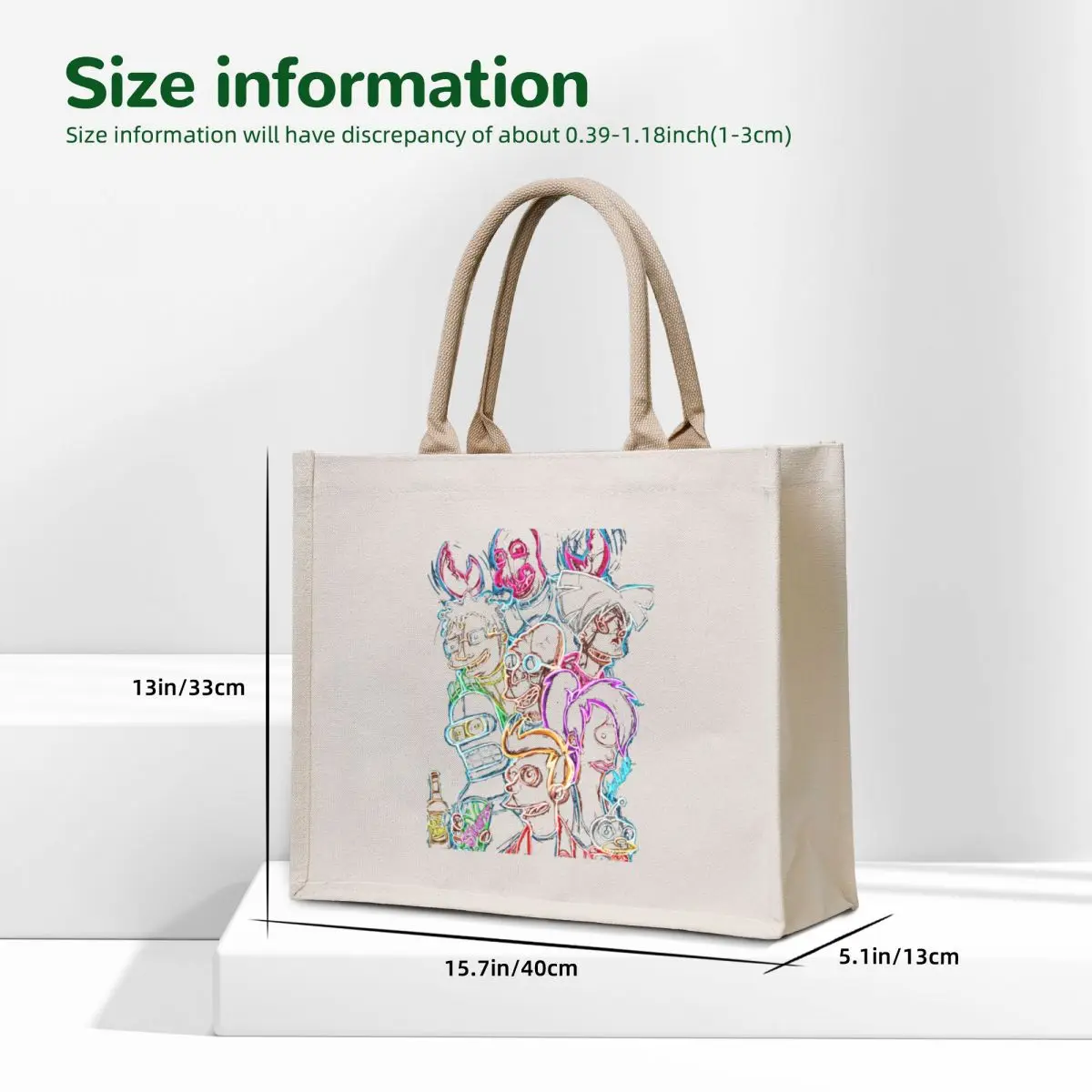 Graphic Futu Cartoons Characters Tote Bag tote bag custom Eco bag Women's shopping female